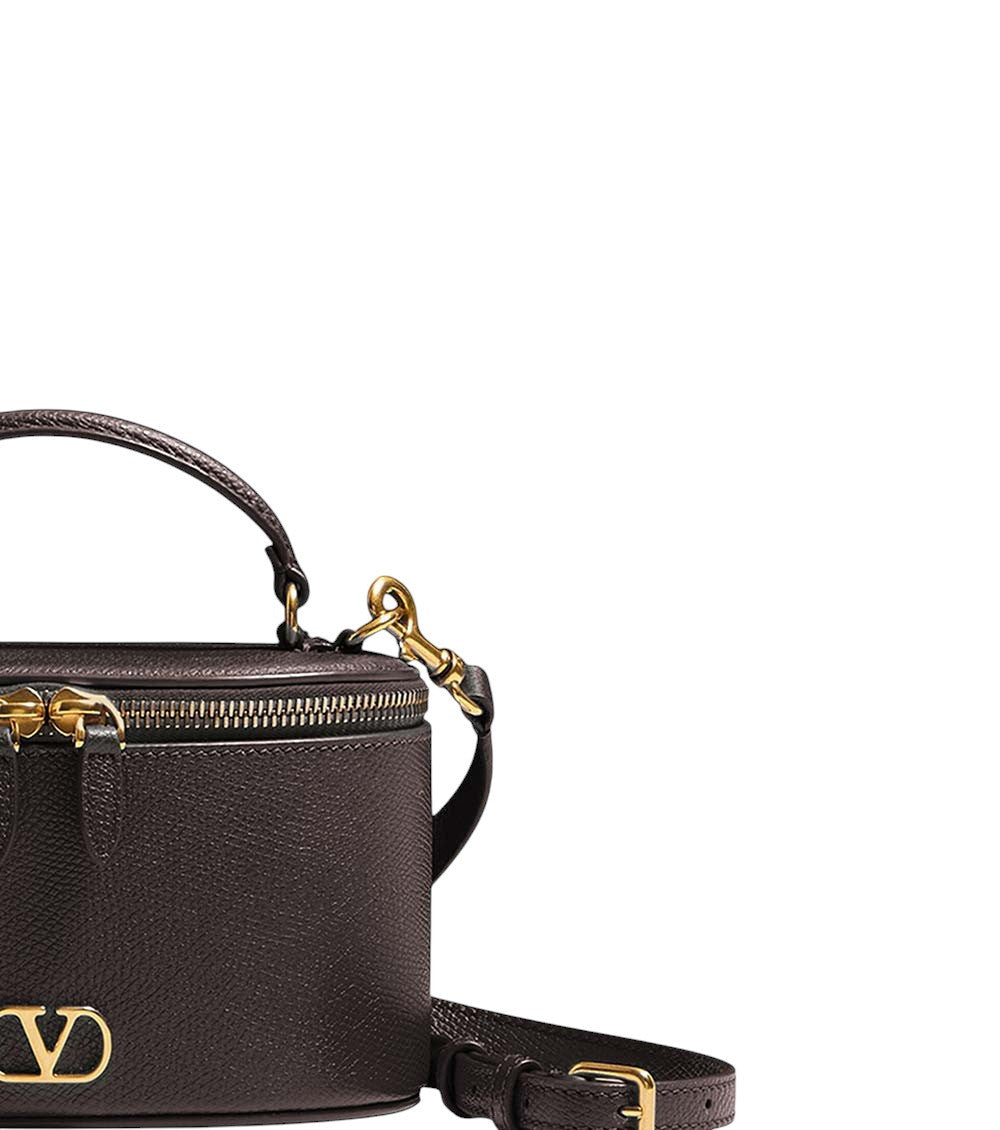 Dark Brown VLogo Mini Crossbody Bag 4
