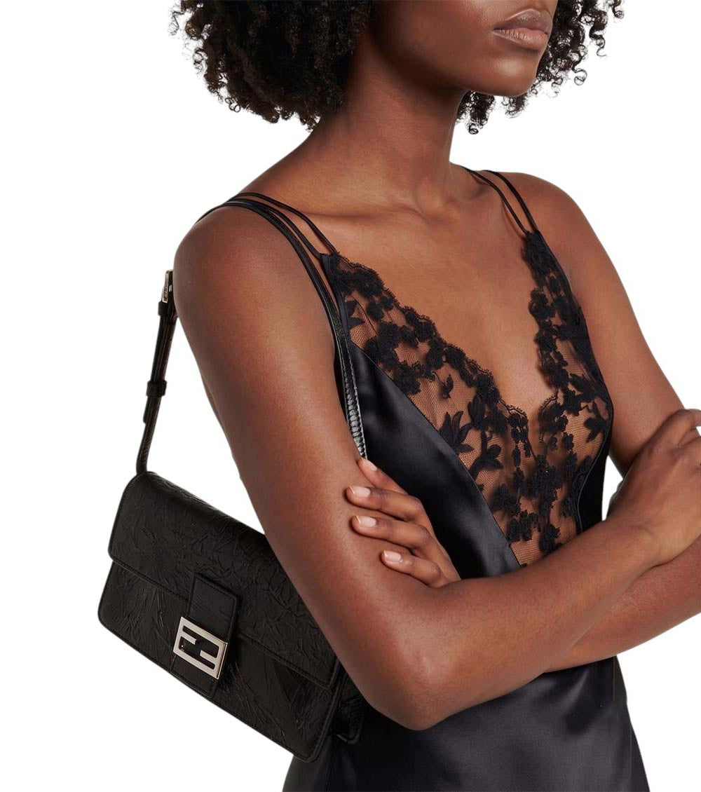 Black Logo Small Shoulder Bag 5