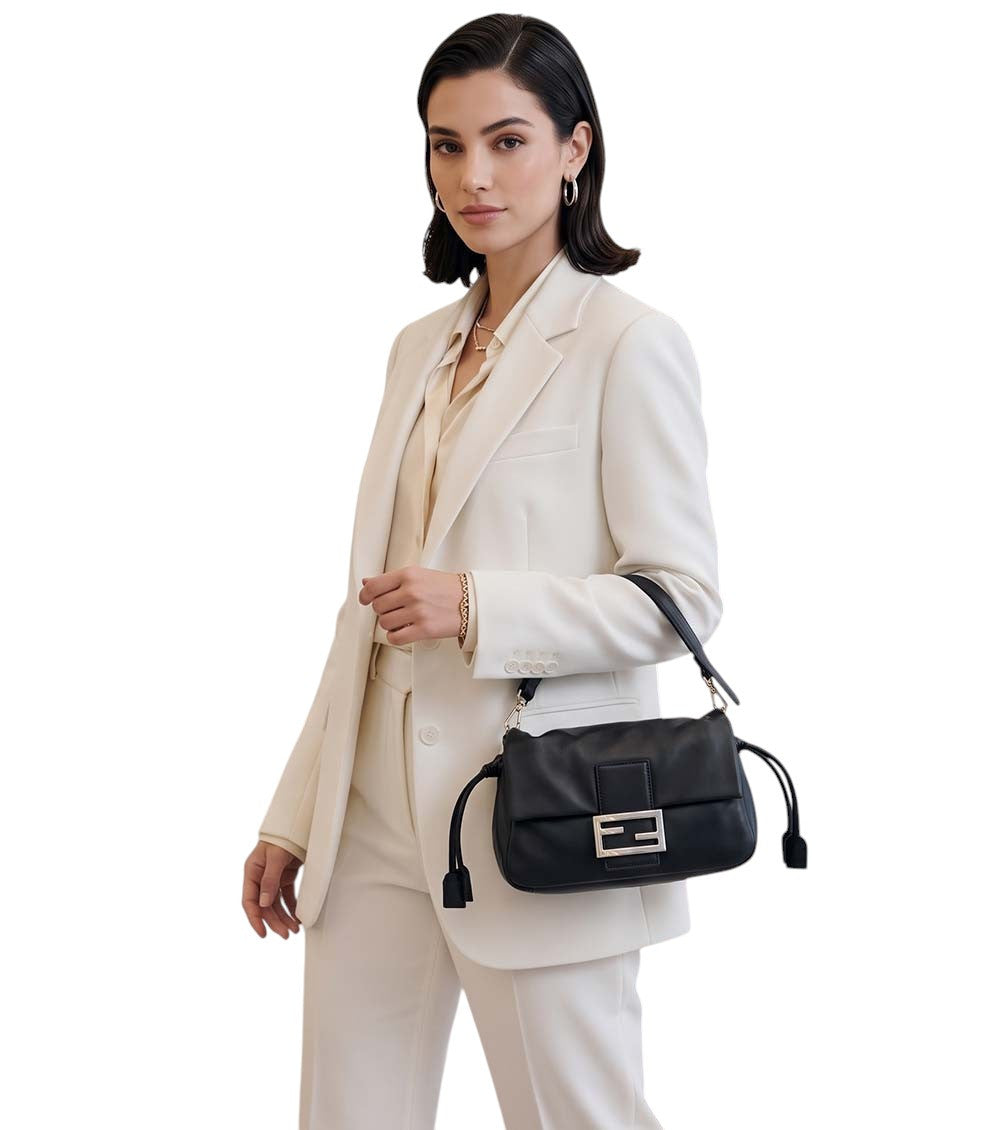 Black Baguette Small Shoulder Bag 6
