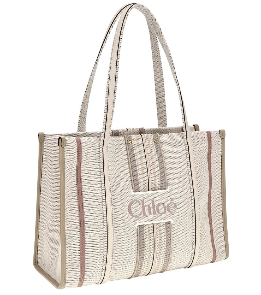 Beige Woody Loop Tote Tote 2