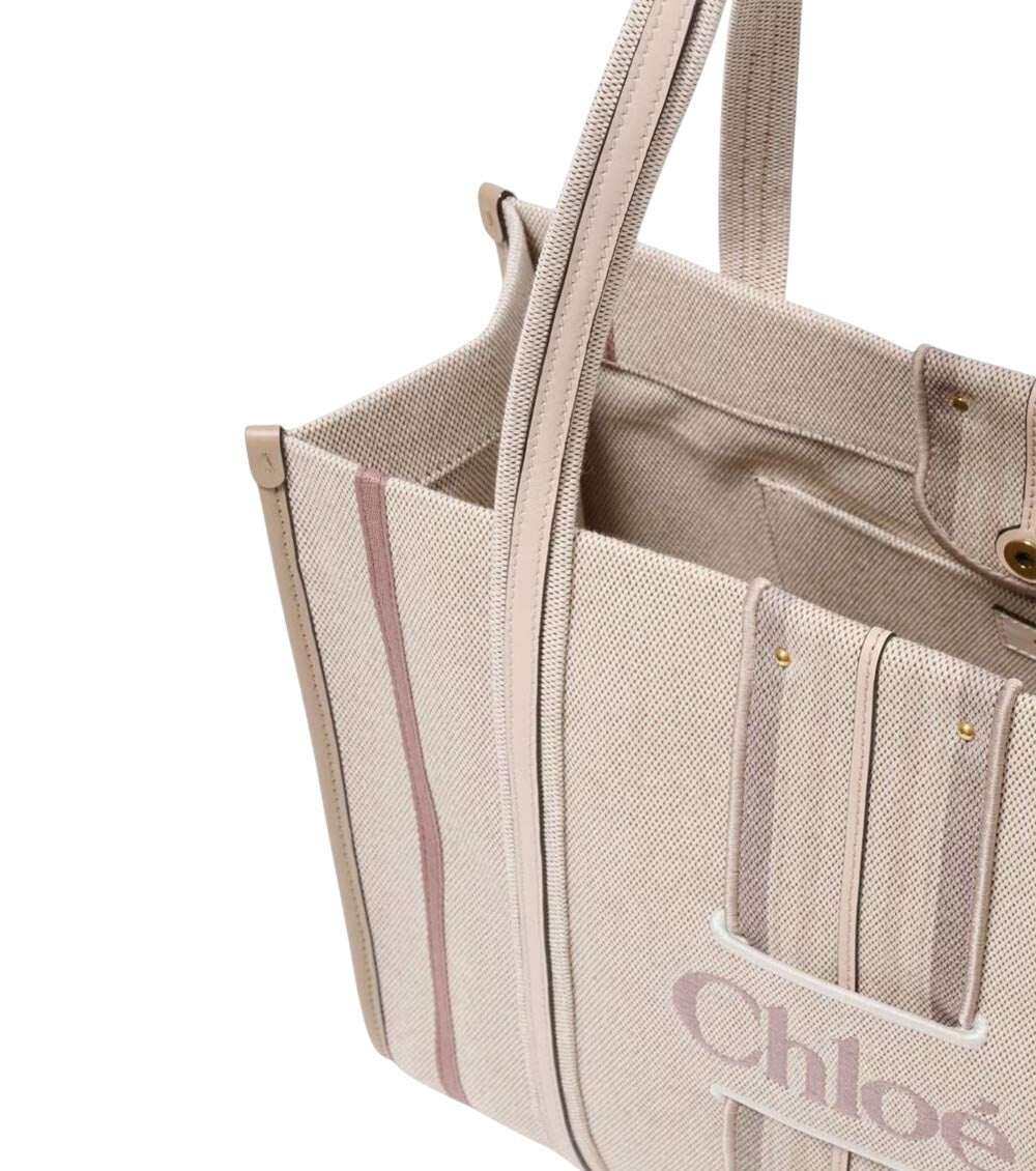 Beige Woody Loop Tote Tote 4