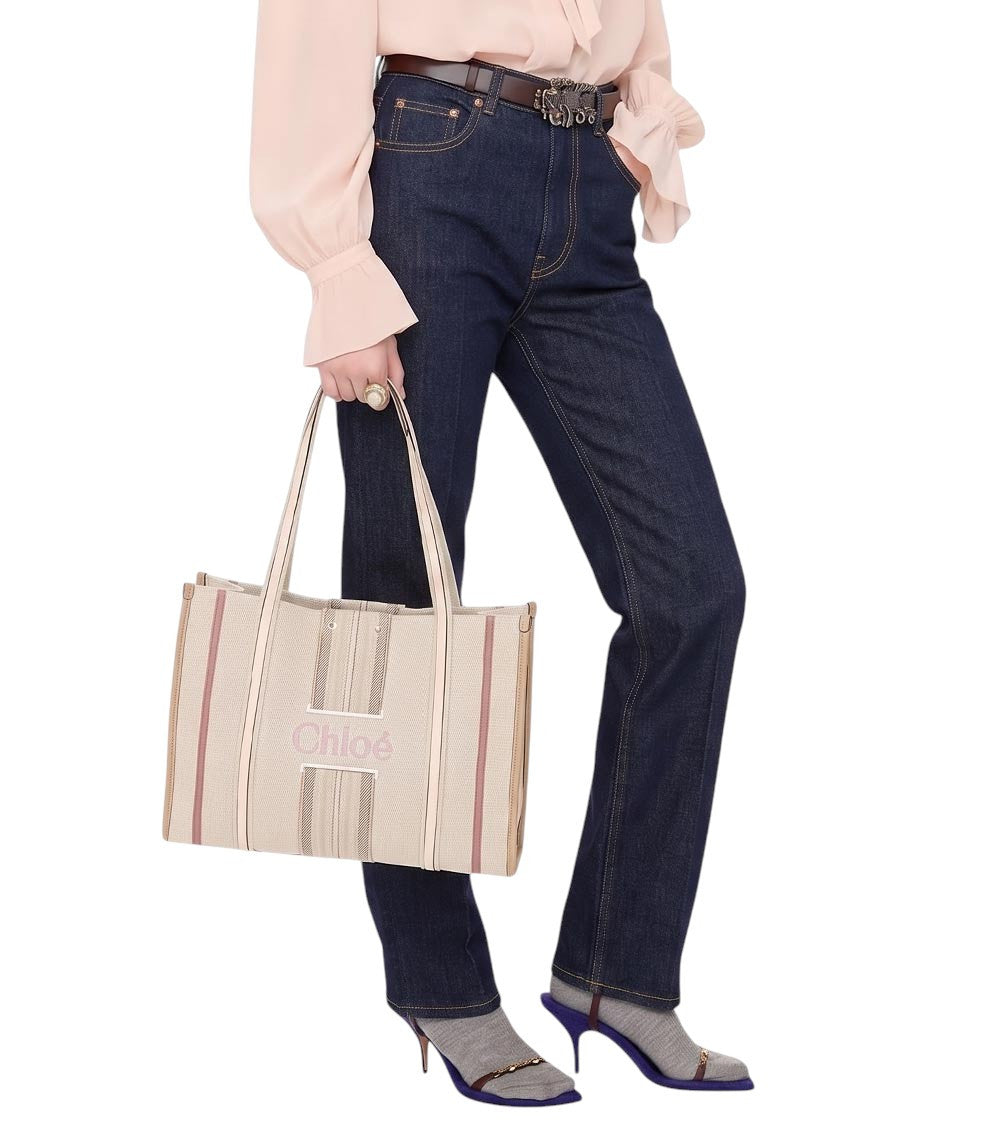 Beige Woody Loop Tote Tote 5