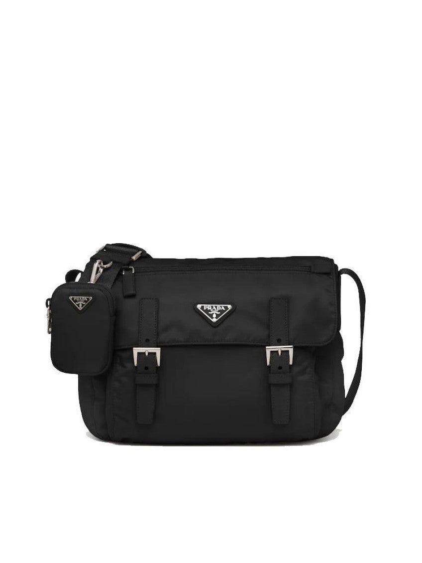 Black Re-Nylon Messenger Bag 1