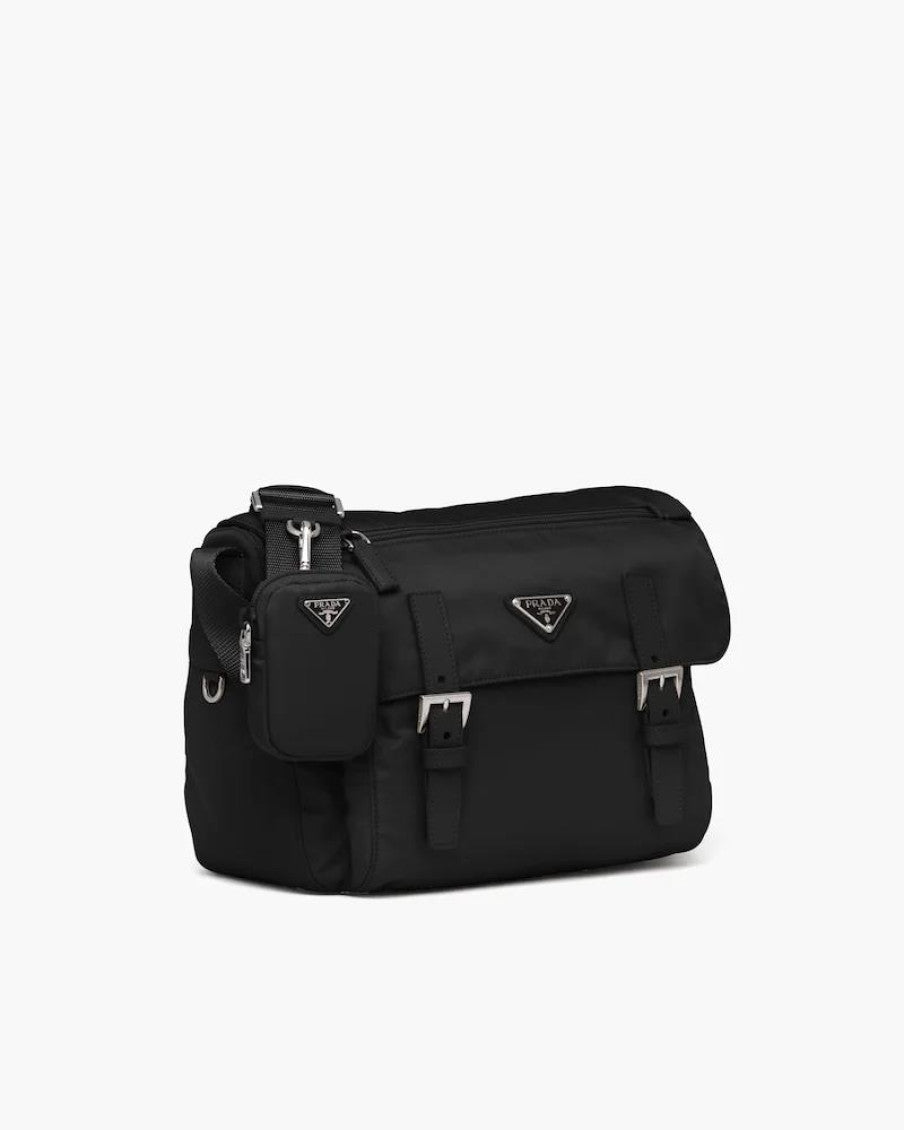 Black Re-Nylon Messenger Bag 3