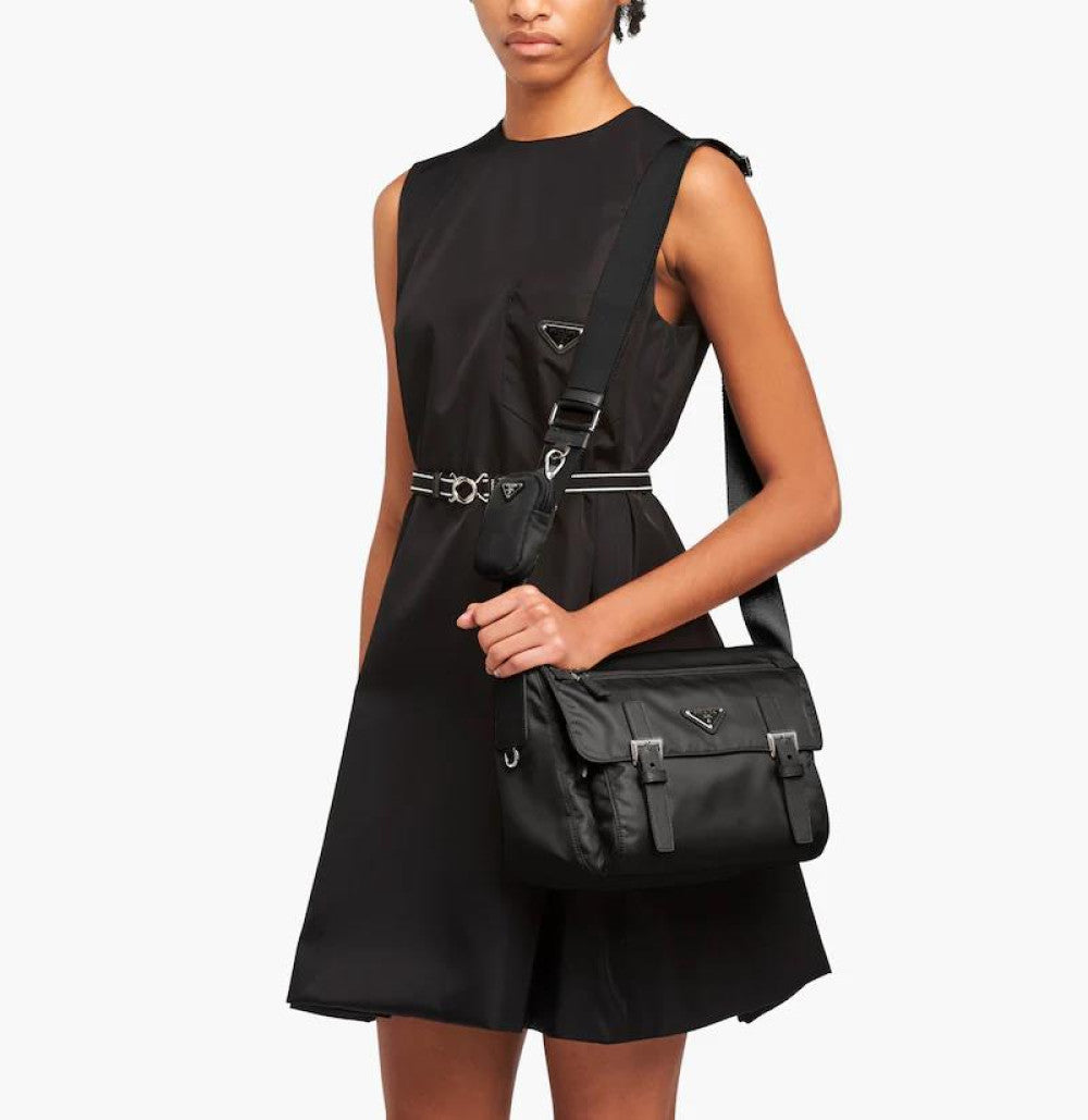 Black Re-Nylon Messenger Bag 5