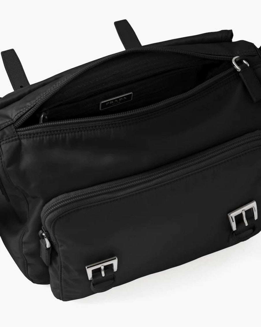 Black Re-Nylon Messenger Bag 6