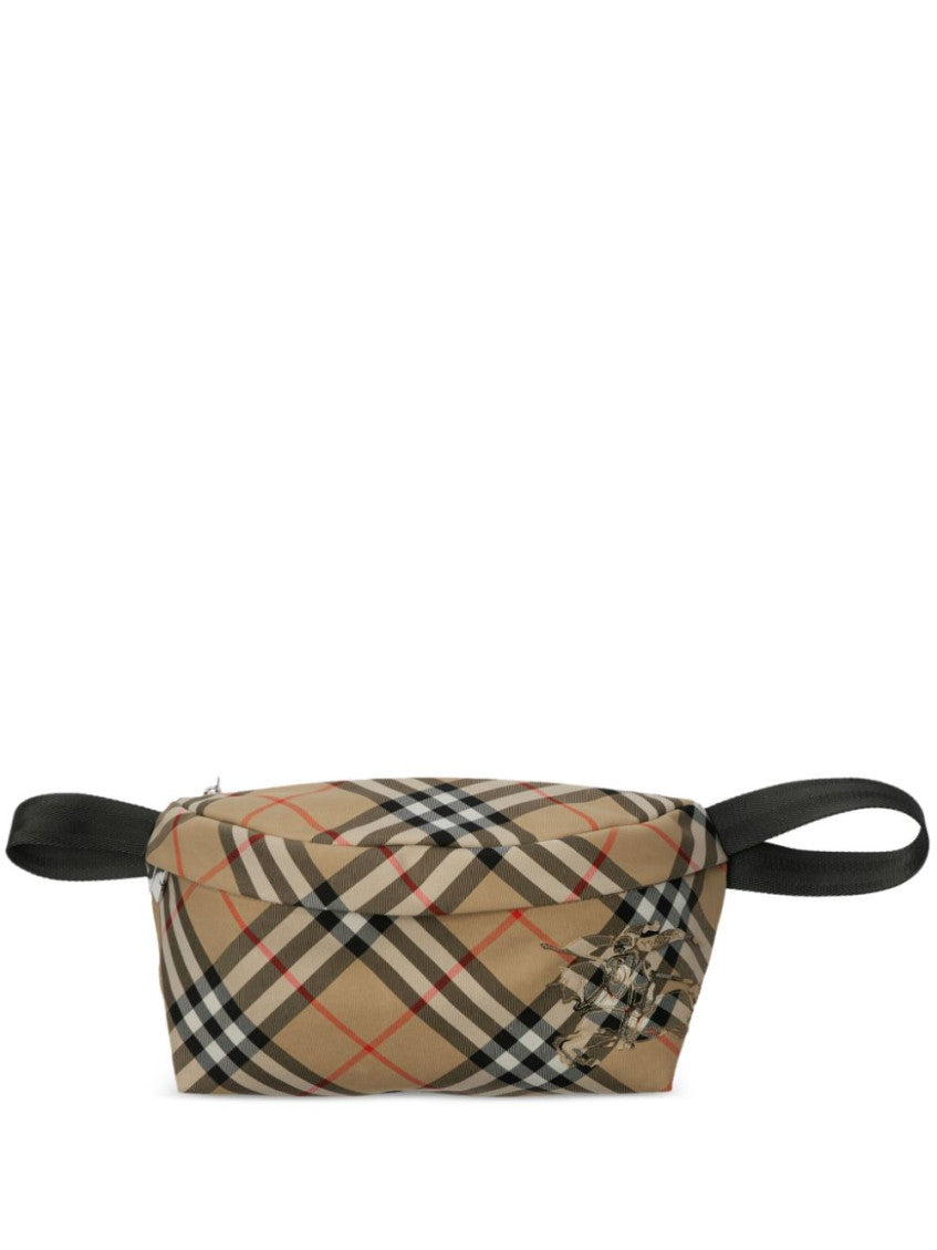 Beige plaid crossbody bag 1