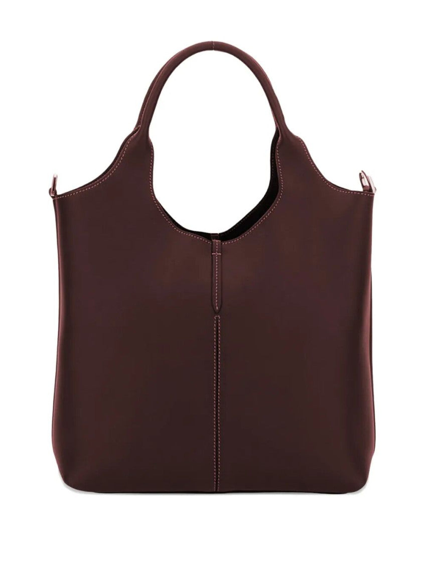 Maroon Leather Mini Tote 2