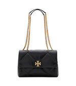 Black KIRA DIAMOND QUILT SHOULDER BAG 1