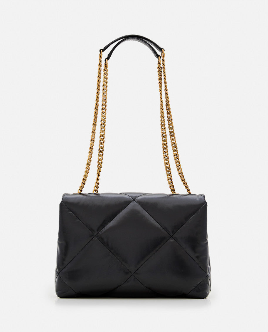 Black KIRA DIAMOND QUILT SHOULDER BAG 5
