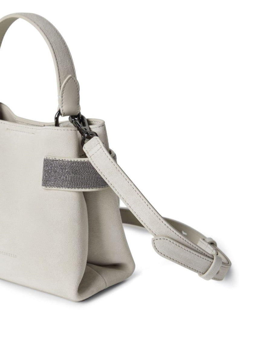 White Suede handbag 4