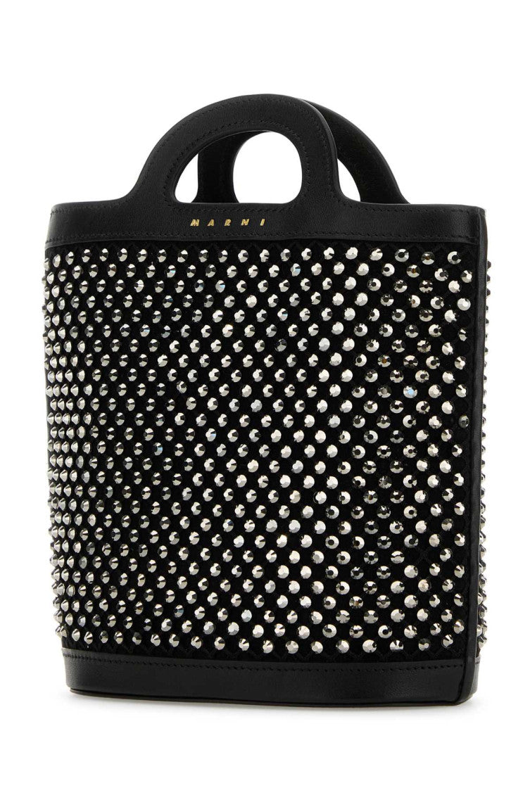 Black crystal-embellished Crossbody bag 2