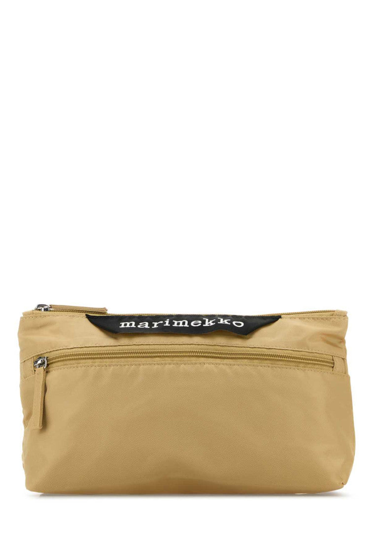 Beige Logo Crossbody Bag 1