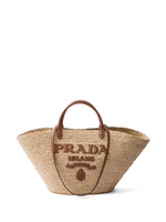 Natural logo-appliqué tote 1