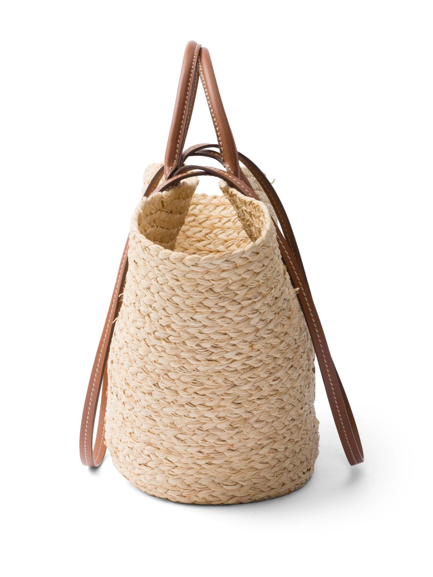 Natural logo-appliqué tote 5
