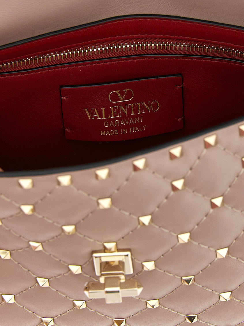 Pink 'Rockstud Spike' Shoulder Bag 4