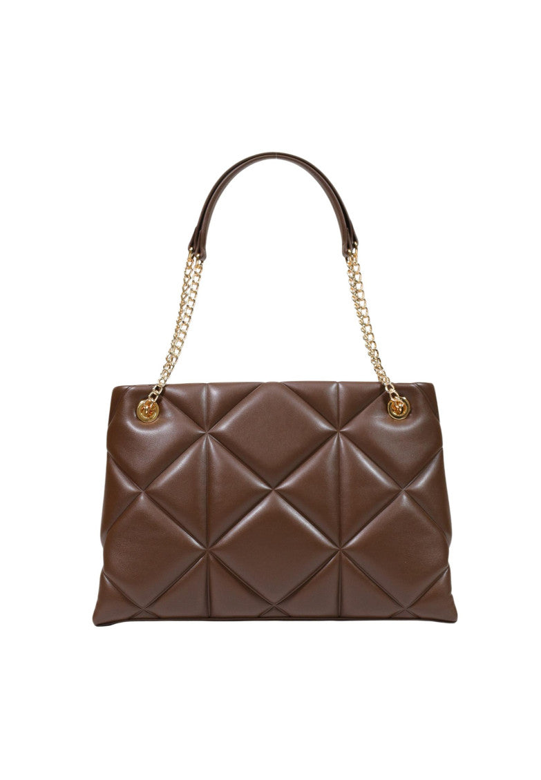 Brown Heart Logo Top Zip Tote 3