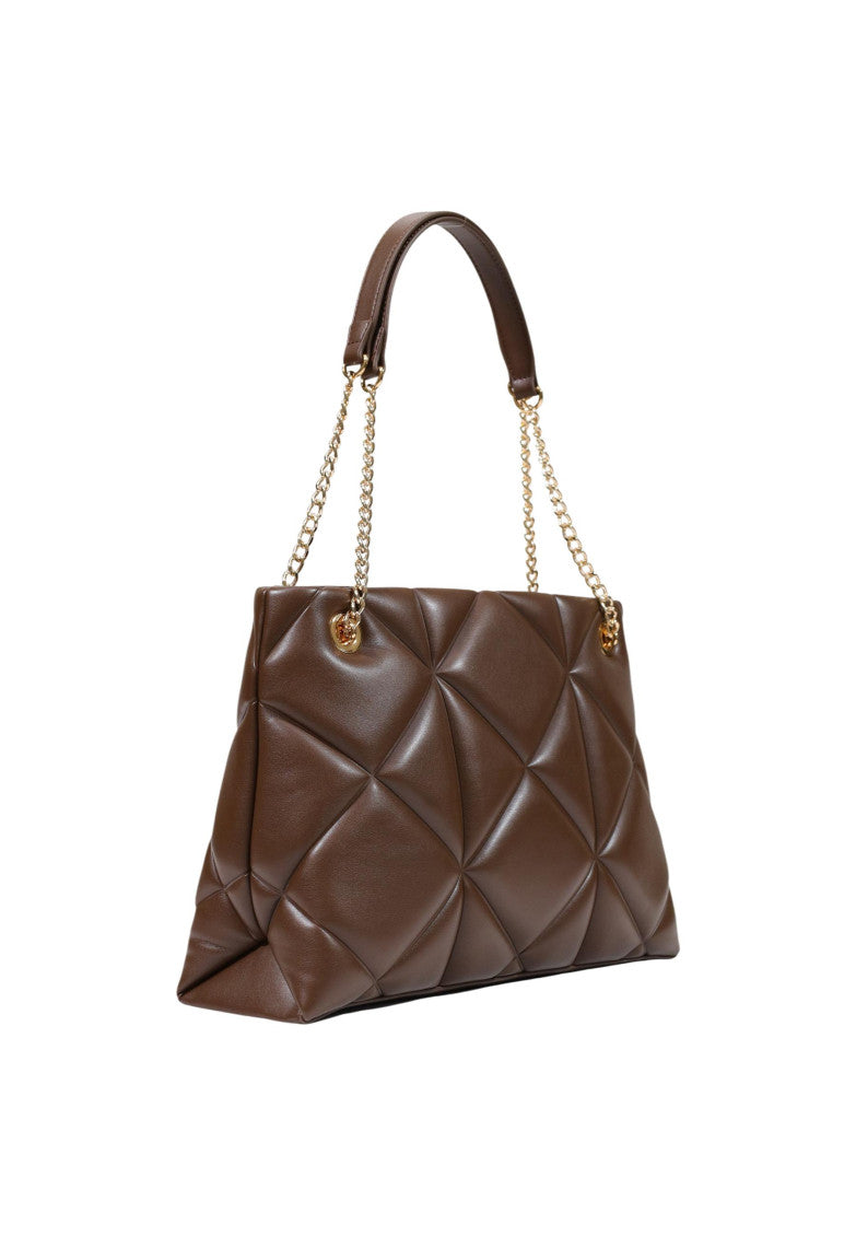 Brown Heart Logo Top Zip Tote 4