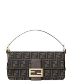 Brown Logo Medium Shoulder Bag 1