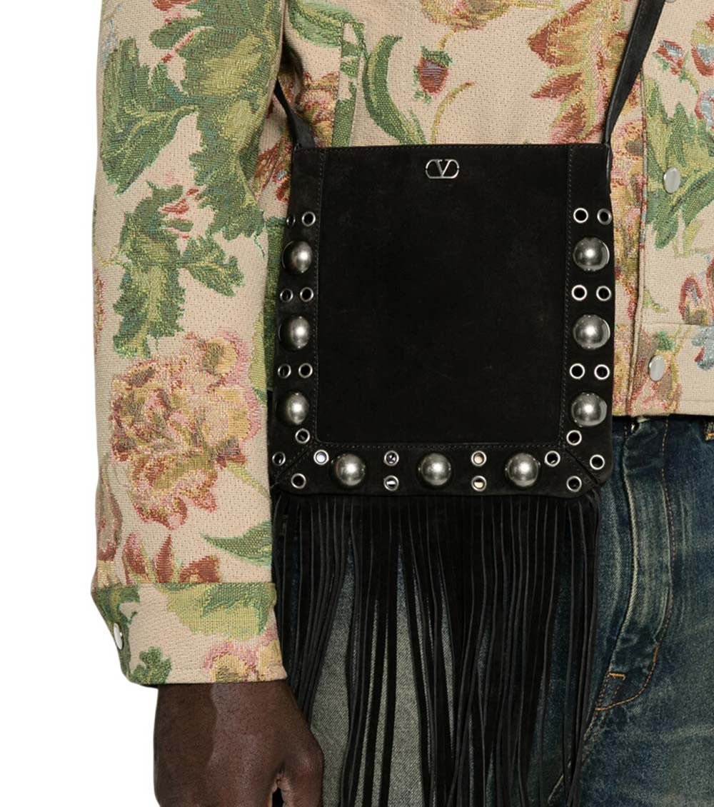 Black VLogo Small Crossbody Bag 5