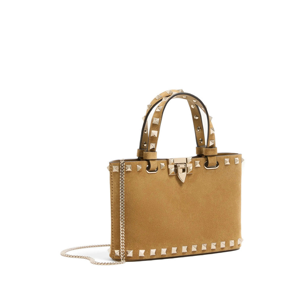 Beige Rockstud Mini Satchel 2