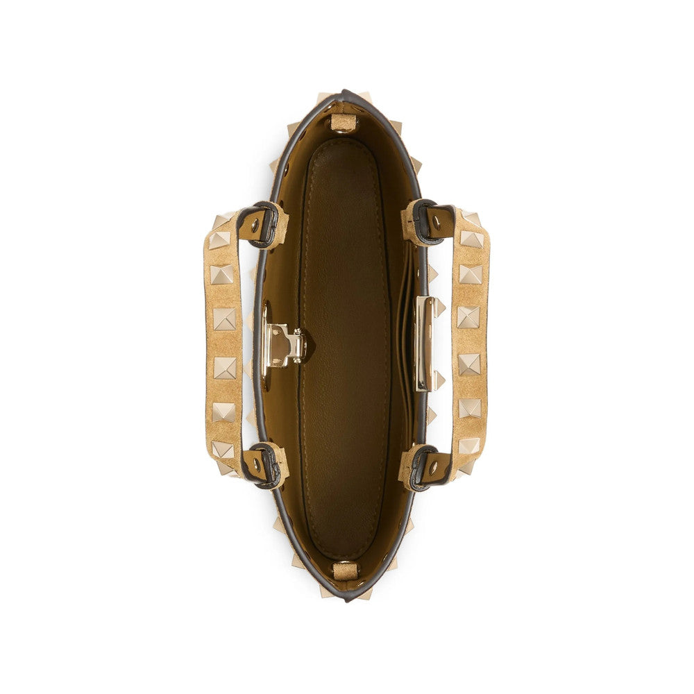 Beige Rockstud Mini Satchel 4
