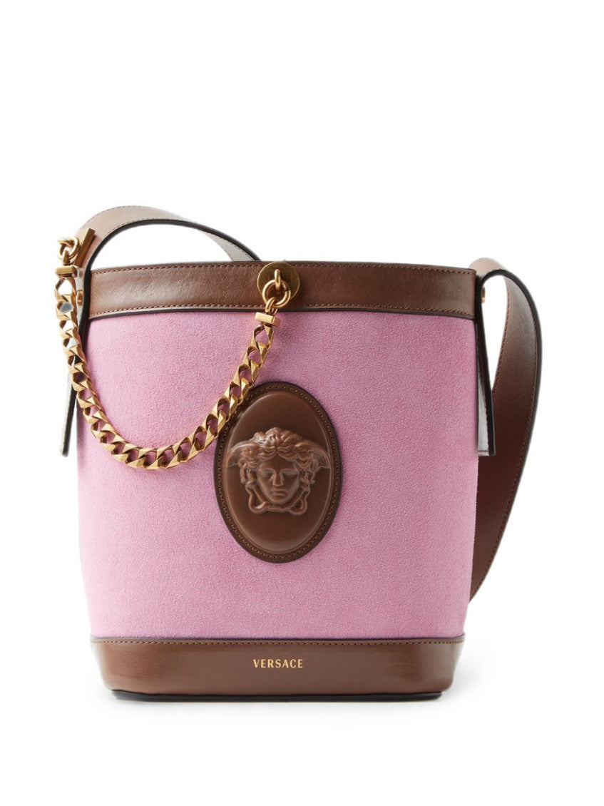 Pink pivot mini Bucket Bag 1