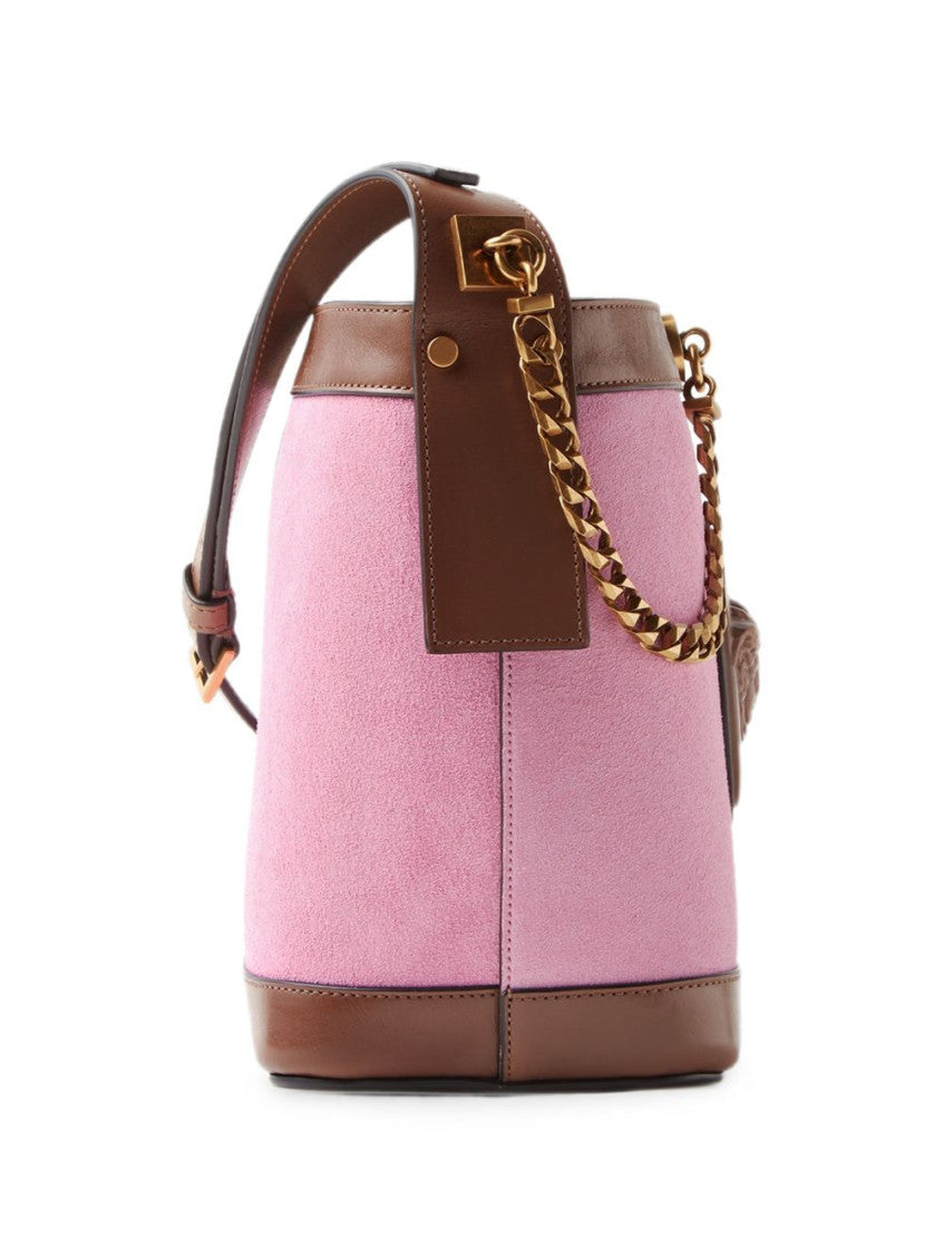 Pink pivot mini Bucket Bag 4
