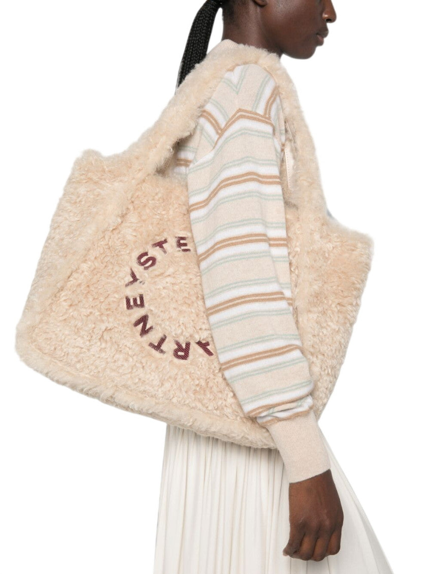 Beige Logo Large Tote 5
