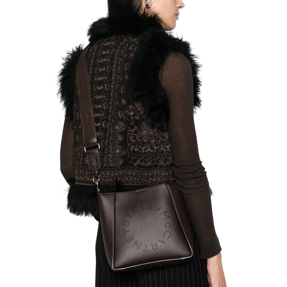 Brown Logo Medium Crossbody Bag 5