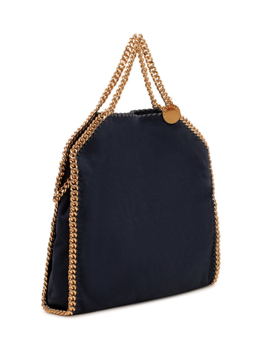 Navy Blue Falabella Fold-Over Large Tote 2