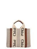 Beige Shopping Woody Small Tote Bag 1