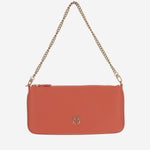 Orange Logo Leather Clutch 1