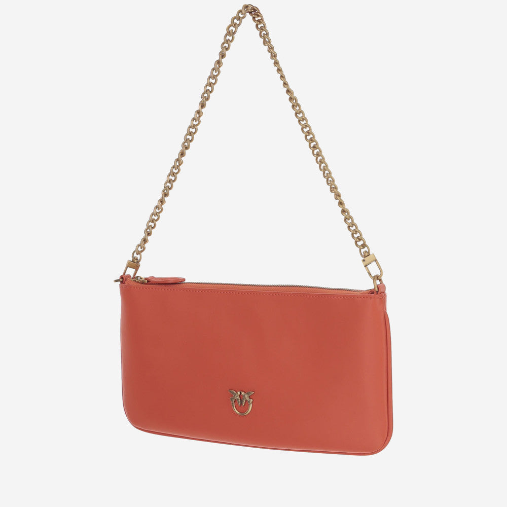 Orange Logo Leather Clutch 2