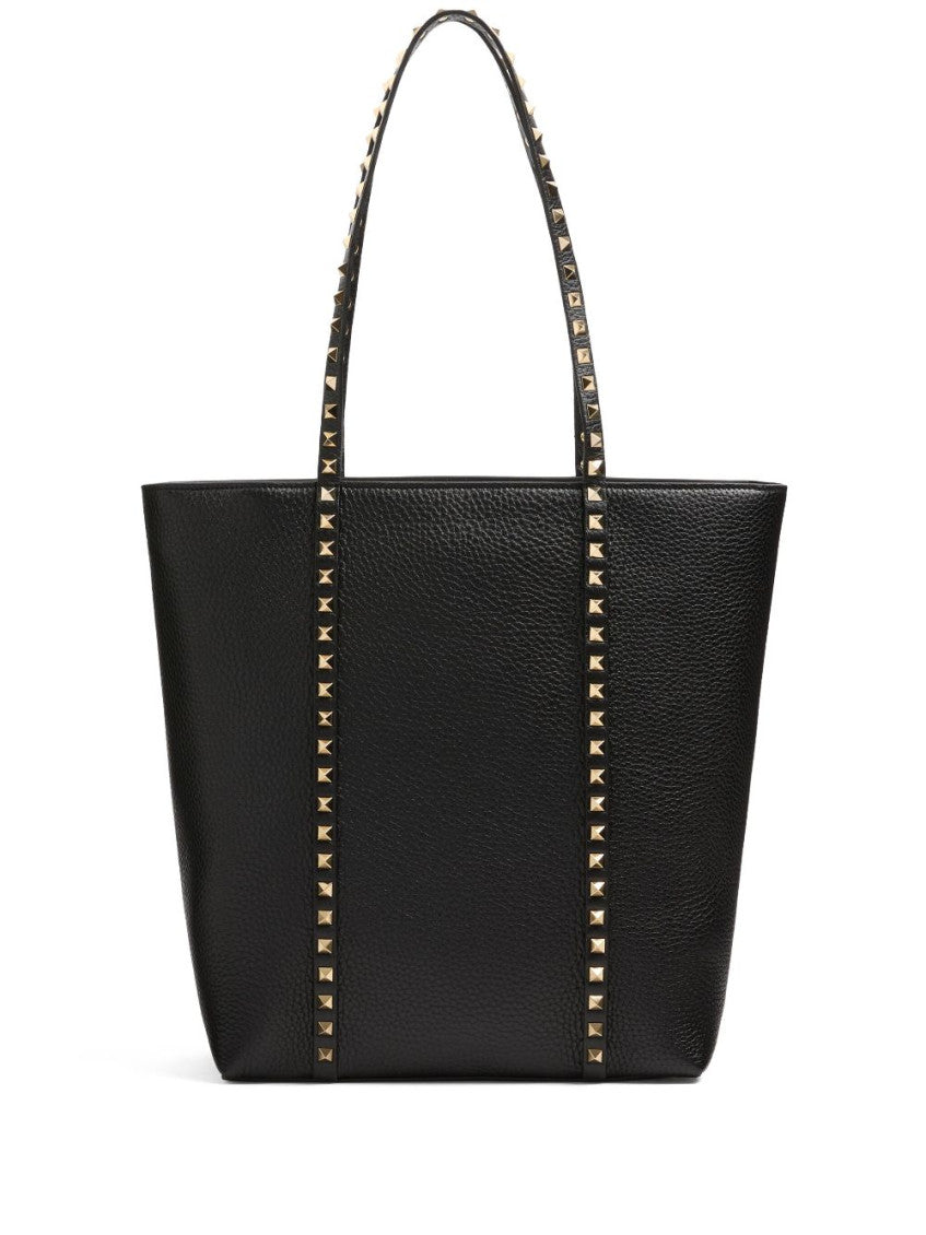 Black Rockstud Top Zip Tote 1