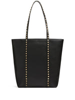Black Rockstud Top Zip Tote 1