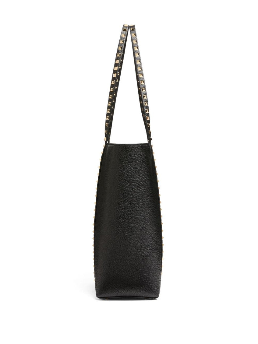Black Rockstud Top Zip Tote 2