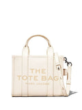 White The Leather Top Zip Small Tote 1