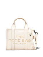 White The Leather Top Zip Small Tote 1