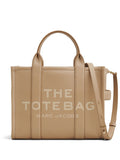 Beige The Leather Top Zip Medium Tote 1
