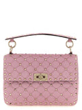 Pink Rockstud Spike Shoulder Bag 1
