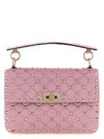 Pink Rockstud Spike Shoulder Bag 1