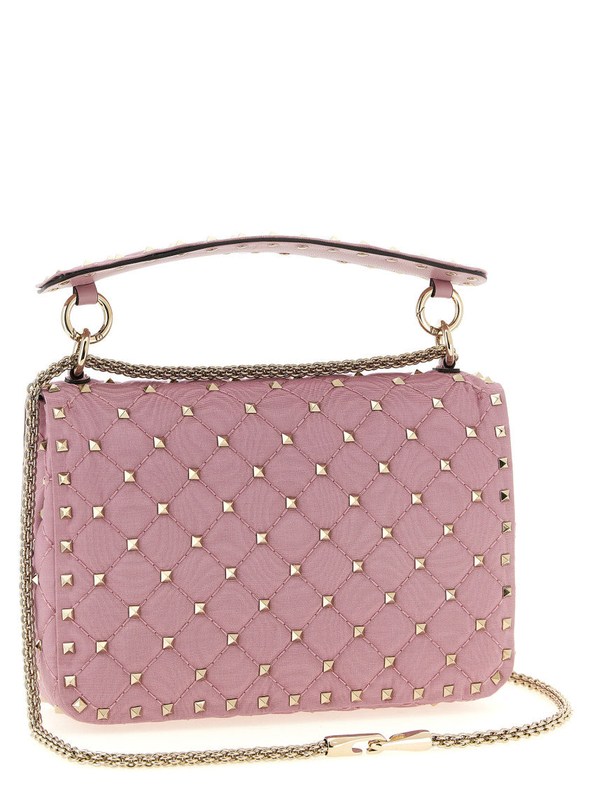 Pink Rockstud Spike Shoulder Bag 2