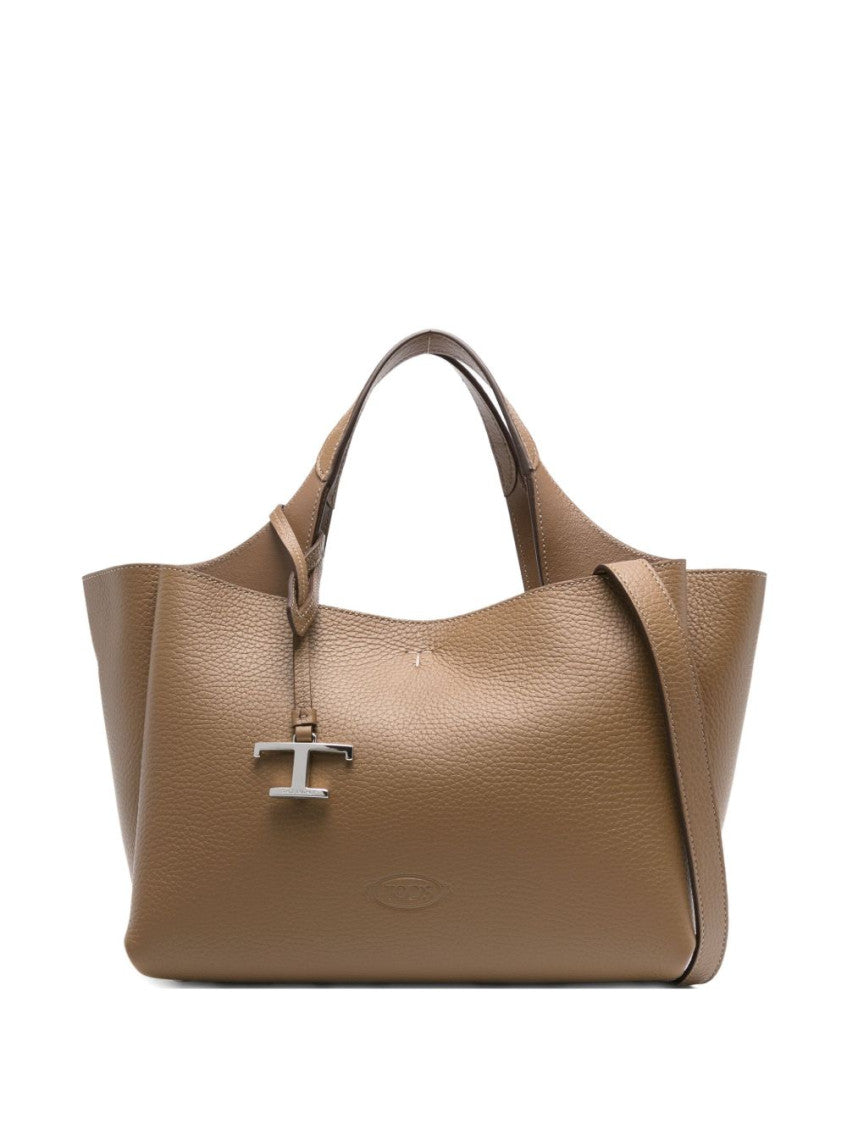 Brown T-Detail Tote 1
