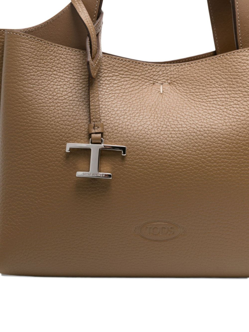 Brown T-Detail Tote 2