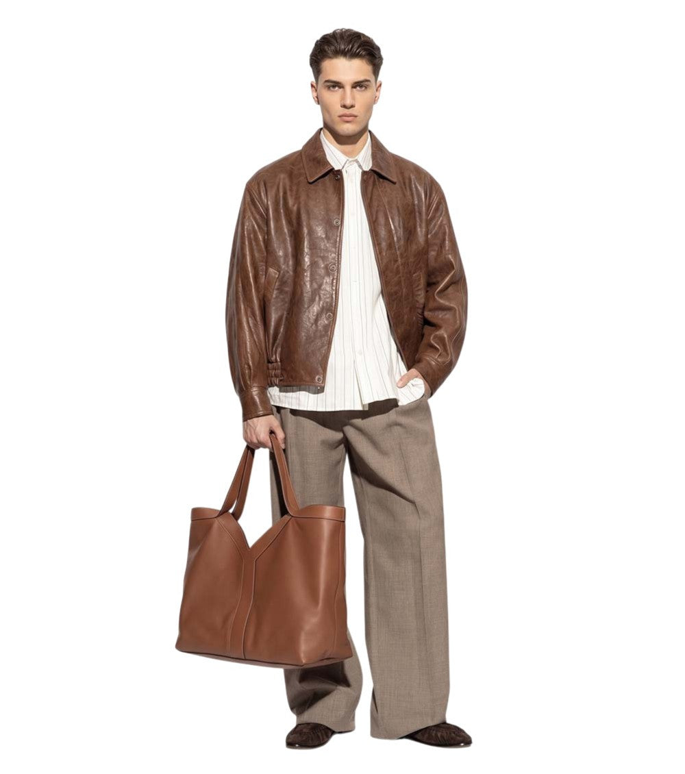 Brown Y Large Tote 5