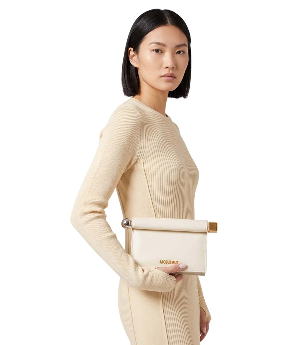 Light Ivory The Rond Carré Clutch 5