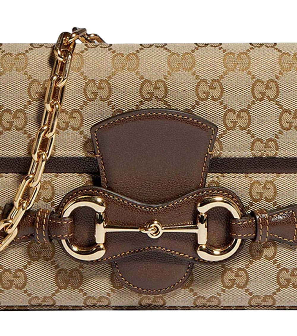 Beige Horsebit Ristretto medium shoulder bag 4