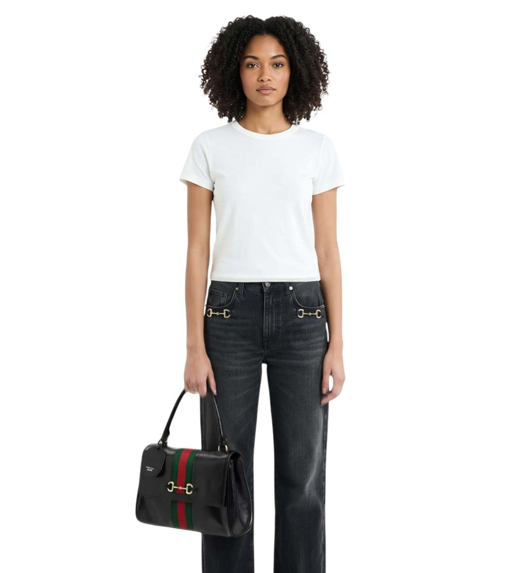 Black Paparazzo Medium Satchel 5