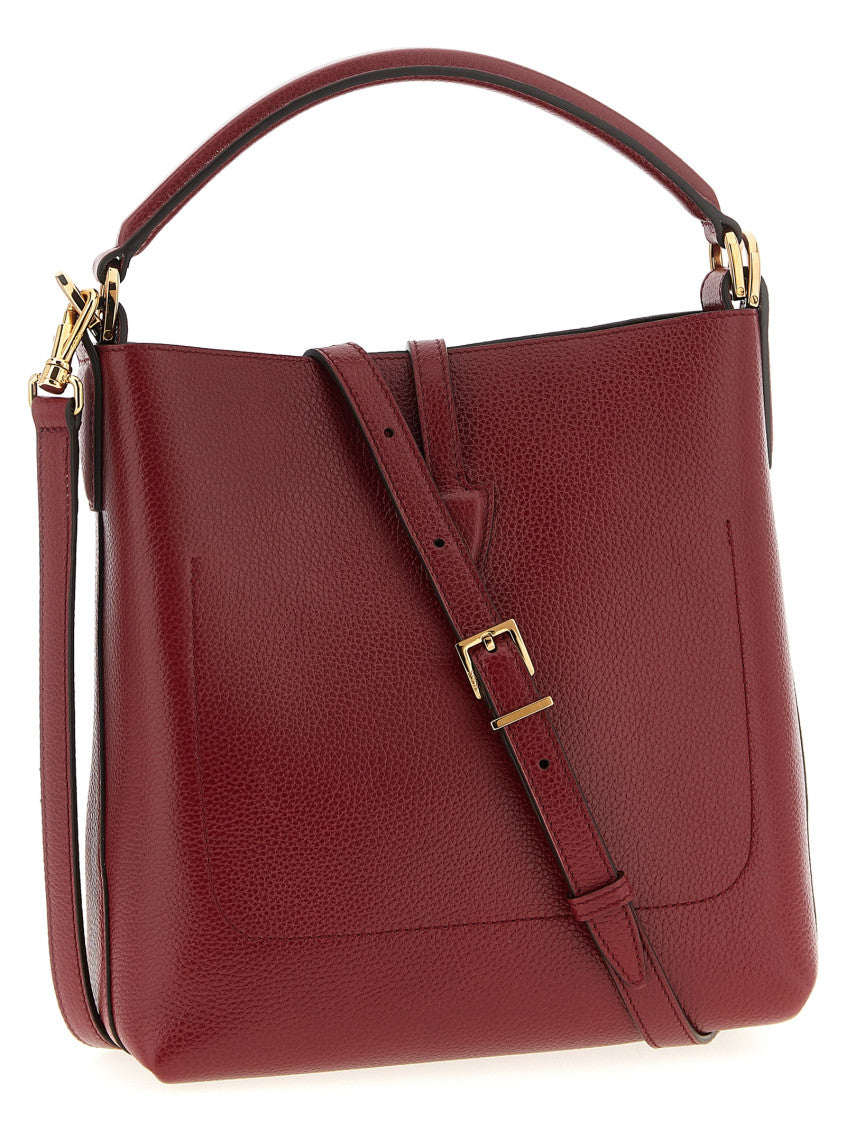 Maroon T Timeless Mini Bucket Bag 2